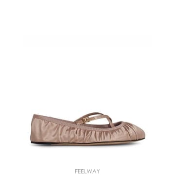 Dolce&Gabbana 25SS ��ü�ذ��ٳ� ��ũ Satin Ballet Flats CB0258AD1608S904 TP579393425SS ��ü�ذ��ٳ� ��ũ Satin Ballet Flats CB0258AD1608