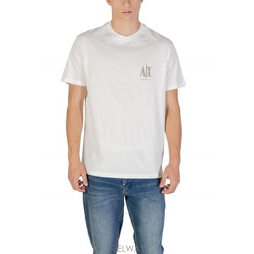 Armani 26SS �Ƹ����� �ͽ�ü���� T ���� a girocollo in cotone con �ΰ� ricamato ��26SS �Ƹ����� �ͽ�ü���� T ���� a girocollo in cotone 