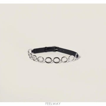Miu Miu 26SS �̿�̿� CINTURE ��Ƽ CALF METAL 5CC6822IBWF0633 TP58086268226SS �̿�̿� CINTURE ��Ƽ CALF METAL 5CC6822IBWF0633 