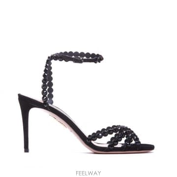 Aquazzura 26FW Aquazzura Tequila ���� ���� in suede with ũ����Ż TQLMIDS0SUEB26FW Aquazzura Tequila ���� ���� in suede with ũ����