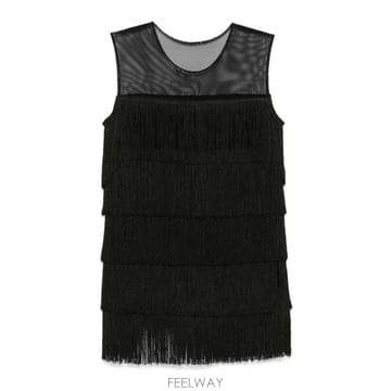 | Other Brand | 26SS �븣��ī���� Sleeveless All Over Fringe Pickleball �巹�� ST324326SS �븣��ī���� Sleeveless All Over Fringe Picklebal