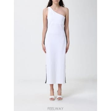 Armani 26SS E A 7 Abito Midi a monospalla con bande �ΰ� 7W000962AF1226SS E A 7 Abito Midi a monospalla con bande �ΰ� 7W00