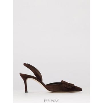 Manolo Blahnik 26SS ����κ���� ������ Maysli ����κ���� in camoscio con fibbia decorat26SS ����κ���� ������ Maysli ����κ���� in camosc