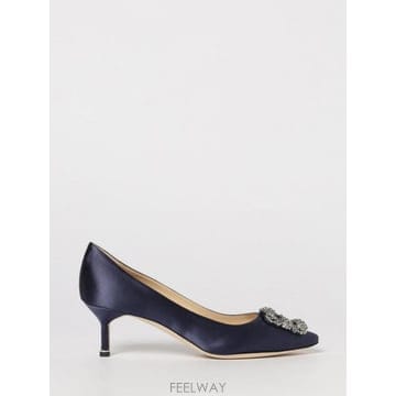 Manolo Blahnik 26SS ����κ���� decollete Hangisi ����κ���� in raso con fibbia gioi26SS ����κ���� decollete Hangisi ����κ���� in ra