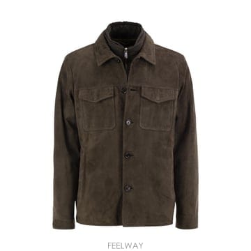 MOORER MOORER TORQUATO UR   Suede ���� ���� with inner technical bib MOMOORER TORQUATO UR   Suede ���� ���� with inner techni