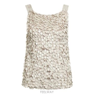 | Other Brand | 25SS PAROSH ������ Sleeveless Rhinestoned ž In Tech Fabric Stre25SS PAROSH ������ Sleeveless Rhinestoned ž In Tech F