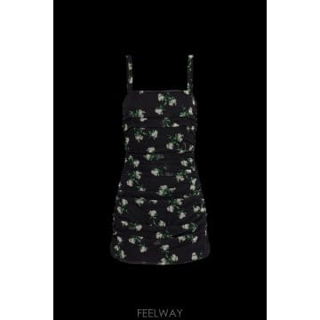 Dolce&Gabbana 26SS ��ü�ذ��ٳ� ��ũ �巹�� with floral motif F663HTFSA9CHX6CF TP579226SS ��ü�ذ��ٳ� ��ũ �巹�� with floral motif F663HT
