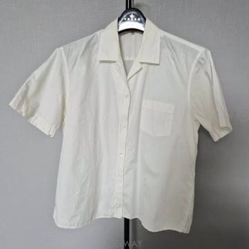 질샌더 40 M-L 화이트 셔츠 블라우스 W-반팔-253