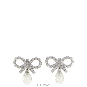 Self Portrait 26SS Self portrait ���� Crystal Droplet earrings RS26630ESLSIL26SS Self portrait ���� Crystal Droplet earrings RS266