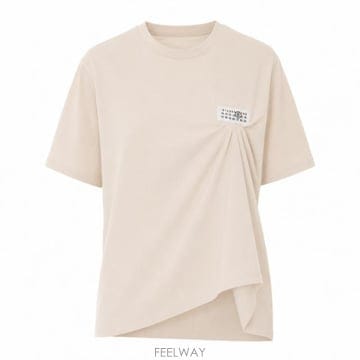Maison Margiela 26FW �������������� Ecru draped T ���� with �ΰ� patch S52NF0018M20048126FW �������������� Ecru draped T ���� with �ΰ� patch
