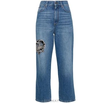 Stella McCartney 24SS ���ڶ� ��īƮ�� Crystal embellished jeans 6D02543SPH644406 TP524SS ���ڶ� ��īƮ�� Crystal embellished jeans 6D02543