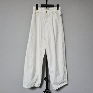 25SS 하이쿠레 24 화이트 데님 팬츠 W-바지-494