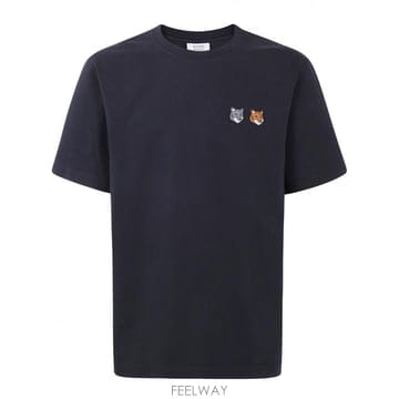 Maison Kitsune 25FW Maison Kitsune DOUBLE BOLD FOX HEAD ����Ʈ TEE ���� OM011CFK25FW Maison Kitsune DOUBLE BOLD FOX HEAD ����Ʈ TEE ��