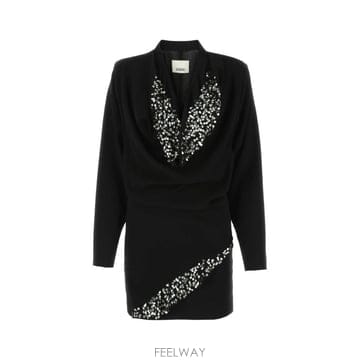 Isabel Marant 23SS ���ں����� ���� crepe Lazeli �̴� �巹�� RO0068FAA1J29I01BK TP5792323SS ���ں����� ���� crepe Lazeli �̴� �巹�� RO0068FA