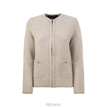 Fabiana Filippi 26FW �ĺ�Ƴ� �ʸ��� ��Ʈ tweed fabric  Front closure with ��  Patch p26FW �ĺ�Ƴ� �ʸ��� ��Ʈ tweed fabric  Front closure 