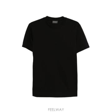 Armani 26SS �������� �Ƹ����� �ΰ� ��ư T ���� EM004522AF10762FC346 TP57620169626SS �������� �Ƹ����� �ΰ� ��ư T ���� EM004522AF1076