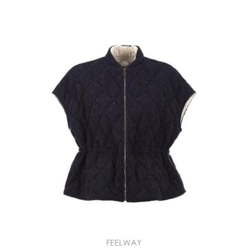 Fabiana Filippi 26FW �ĺ�Ƴ� �ʸ��� Quilted virgin ��, ��ũ �� ĳ�ù̾� gilet with sequins26FW �ĺ�Ƴ� �ʸ��� Quilted virgin ��, ��ũ �� ĳ�ù�