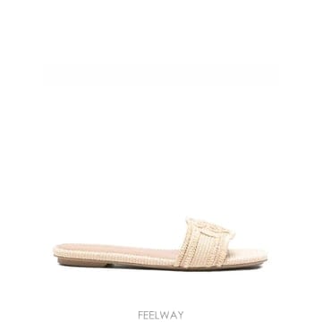Armani 26SS �������� �Ƹ����� Rafia Flat ���� EW004054AF25070U1073 TP5784060226SS �������� �Ƹ����� Rafia Flat ���� EW004054AF25070