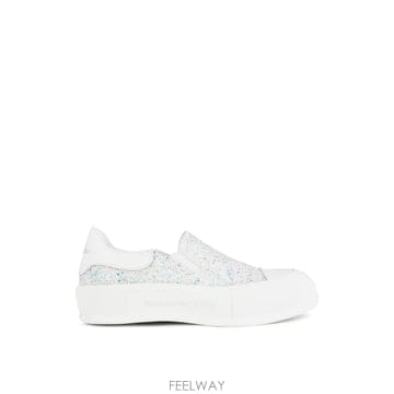 Alexander Mcqueen 24SS �˷���� ���� Deck Plimsoll Glitter Slip On ����Ŀ�� 685689W4SA2824SS �˷���� ���� Deck Plimsoll Glitter Slip On ����