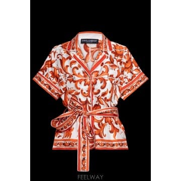 Dolce&Gabbana 26FW ��ü�ذ��ٳ� ��ũ ���� with Majolica ����Ʈ F5G67TGDDRES9000 TP5779026FW ��ü�ذ��ٳ� ��ũ ���� with Majolica ����Ʈ F5G67
