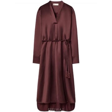 Tory Burch 26SS �丮��ġ �巹�� SATIN BORDEAUX 176404600 TP57790362426SS �丮��ġ �巹�� SATIN BORDEAUX 176404600 TP577903