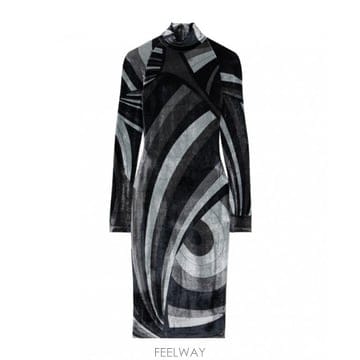 Emilio Pucci 23FW ���и���Ǫġ ���� �巹�� 3UJG253U752012BLACK TP57797835323FW ���и���Ǫġ ���� �巹�� 3UJG253U752012BLACK TP57