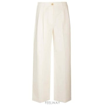 Toteme 26SS Toteme ȭ��Ʈ ��ư trousers with pleats 242WRB1641FB010304726SS Toteme ȭ��Ʈ ��ư trousers with pleats 242WRB164