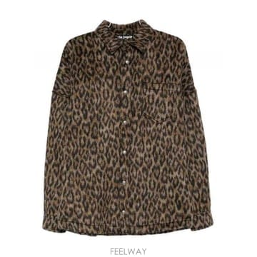 Palm Angels 25FW �ʿ����� Ŭ���� �ΰ� ANIMALIER OSHIRT ����   OF PMES002F25FAB001625FW �ʿ����� Ŭ���� �ΰ� ANIMALIER OSHIRT ����   OF