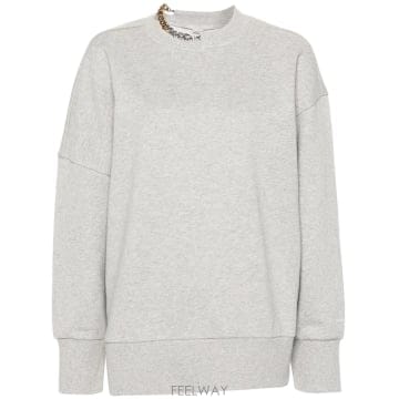 Stella McCartney 24FW ���ڶ� ��īƮ�� ���ڶ� ��īƮ�� Chain Link Detailing melange ����Ʈ ���� 624FW ���ڶ� ��īƮ�� ���ڶ� ��īƮ�� Chain Link Detail