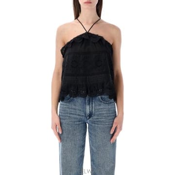 Isabel Marant 26SS ���ں����� ���� ���ѿ� Prisha ���̽� ž 26PHT0769FAD1J05E01BK TP5791026SS ���ں����� ���� ���ѿ� Prisha ���̽� ž 26PHT0769