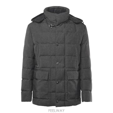 FAY 25FW FAY Padded Pea ��Ʈ In Melange Canvas NAM36510480XOBB80325FW FAY Padded Pea ��Ʈ In Melange Canvas NAM36510480
