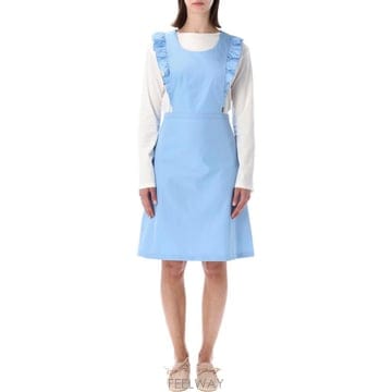 Miu Miu 26SS �̿�̿� �̿�̿� poplin ruffle �巹�� 26PMF630119SEF0076 TP57922426SS �̿�̿� �̿�̿� poplin ruffle �巹�� 26PMF63011