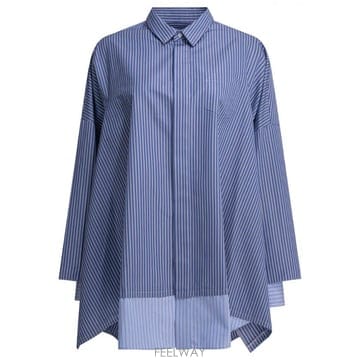26SS Sacai Light 블루 코튼 Blend 셔츠 2608328421 TP578913156