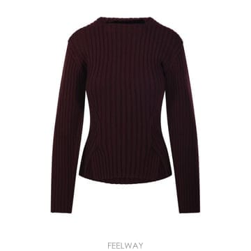 26FW 빅토리아베컴 Ribbed 점퍼 In Merino 울 1326KJU007314A9887 TP57923