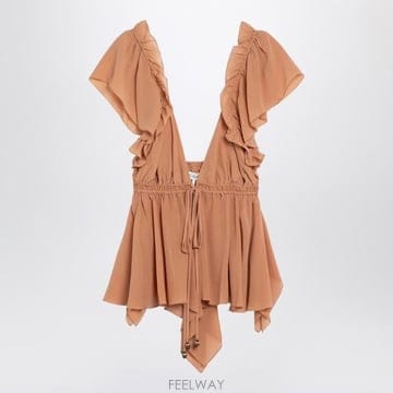 Chloe 24FW chloe Ruffled ��ũ ž CH24AHT4100226W TP57797748524FW chloe Ruffled ��ũ ž CH24AHT4100226W TP577977485