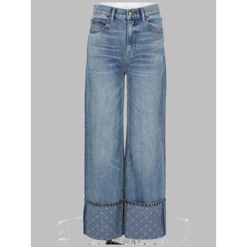 Tory Burch 26FW �丮��ġ JEANS A GAMBA DRITTA CON RISVOLTO A CONTRASTO 181726FW �丮��ġ JEANS A GAMBA DRITTA CON RISVOLTO A CONT