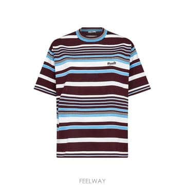 PRADA 26SS ����� Amaranth �� light ���� striped ��ư T ���� P24B3HOOO19BRF026SS ����� Amaranth �� light ���� striped ��ư T ����