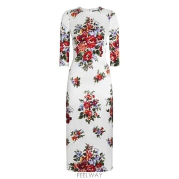 Dolce&Gabbana 26SS ��ü�ذ��ٳ� MIDI �巹�� WITH FLORAL ����Ʈ F612VTFSICEHA5ZO TP577926SS ��ü�ذ��ٳ� MIDI �巹�� WITH FLORAL ����Ʈ F612V