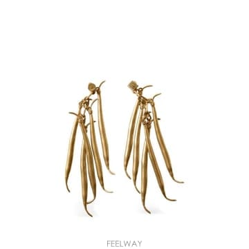 Jacquemus 26SS ��ũ���� ����� plated brass drop earrings  Refined design  Bu26SS ��ũ���� ����� plated brass drop earrings  Refin