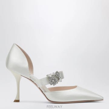 Roger Vivier 26SS ���� ��� Mary Jane Dorsay Efflorescence in Light ���� Satin26SS ���� ��� Mary Jane Dorsay Efflorescence in Lig