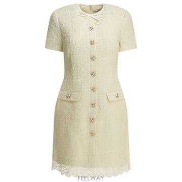 Self Portrait 26FW Self portrait ��Ʈ �巹�� with ���̽� details PF26002SBCCREAM T26FW Self portrait ��Ʈ �巹�� with ���̽� details PF2