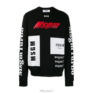 엠에스지엠 멀티 로고 프린팅 맨투맨