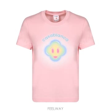 CASABLANCA 26SS CASABLANCA ��ư T ����  Light ��ũ color  Airbrushed smiley ��26SS CASABLANCA ��ư T ����  Light ��ũ color  Airbrus