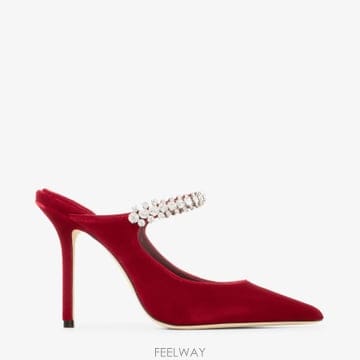 Jimmy Choo 26SS ������ Sabot Bling 100 in Varnish BING100PATRUBYRED TP571226SS ������ Sabot Bling 100 in Varnish BING100PATRUBYR