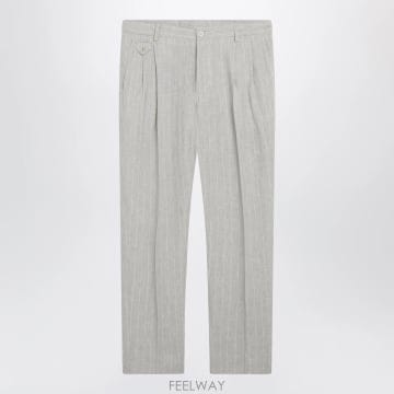 Dolce&Gabbana 26SS ��ü�ذ��ٳ� Pinstripe linen tailored trousers GY6UETFR4BPS8026SS ��ü�ذ��ٳ� Pinstripe linen tailored trousers GY
