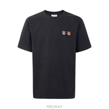 Maison Kitsune 26SS Maison Kitsune DOUBLE FOX HEAD ����Ʈ TEE ���� OM011CFKJ702526SS Maison Kitsune DOUBLE FOX HEAD ����Ʈ TEE ���� OM