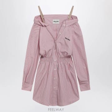 Miu Miu 26SS �̿�̿� ��ũ ���� �巹�� with elastic straps MF6125OOO180UF0028 T26SS �̿�̿� ��ũ ���� �巹�� with elastic straps MF6
