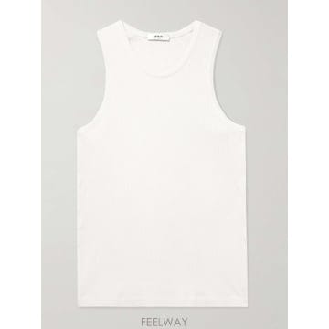 26 FW 에이골디 오프화이트 비고 리브드 스트레치 유기농 코튼과 텐셀 리오셀 블렌드 탱크 탑 TP58026