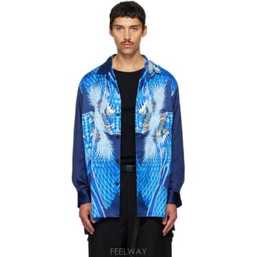 Yohji Yamamoto 26 FW �����߸����� ���̺� ��ƾ �׷��� �巡�� ���� 262138M19200226 FW �����߸����� ���̺� ��ƾ �׷��� �巡�� ���� 2621