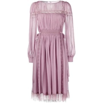 Alberta Ferretti 26 FW �˺���Ÿ�䷹Ƽ ��Ҹ� ��ũ �̵� �巹�� A04266614 TP45742290226 FW �˺���Ÿ�䷹Ƽ ��Ҹ� ��ũ �̵� �巹�� A04266614